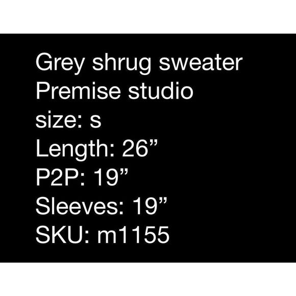 Premise Studios grey sweater shrug- size S - Picture 8 of 8